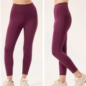 Girlfriend Collective Plum Compressive Pocket Legging High Rise Size XS